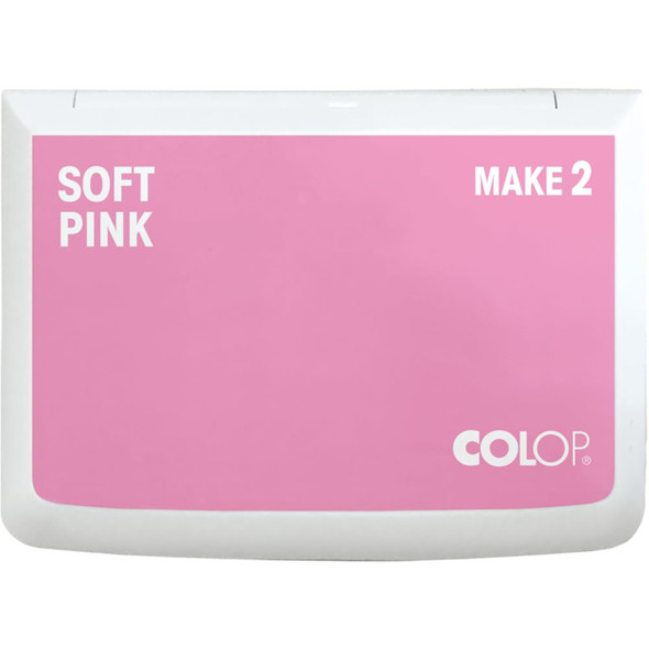 Make 2 Water-Based Acid-Free Craft Ink Stamp Pad, 2.75 x 4.25 Inches, Soft Pink