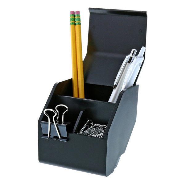 Konnect Desktop Organizer Short Storage Bin, 3.4" x 3.5" x 3.5", Black