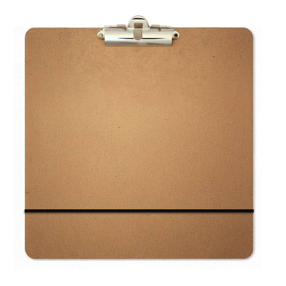 Compact Recycled-Wood Sketchboard with Adjustable Elastic Band, 13.25 x 13.25 Inches