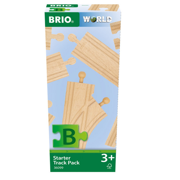 Wooden Train Starter Track Pack for Kids Ages 3 and Up