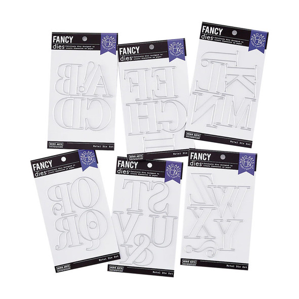 Spell It Out Alphabet Steel Cutting Die Set, 2-Inch Serif Letters and Punctuation