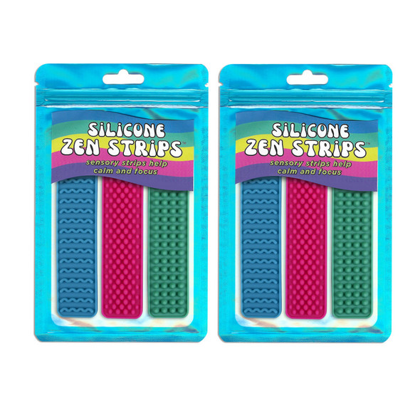 Large Textured Silicone Sensory Dots for Portable Fidgeting, Assorted Colors, 2 Sets of 3