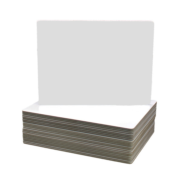 9" x 12" Two Sided Magnetic Dry Erase Boards, Rounded Corners, Class Pack of 48