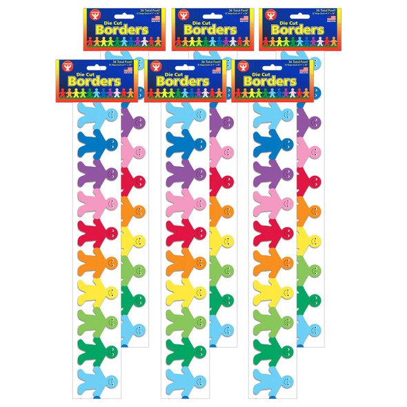 Rainbow Kids Mighty Brights Border, 36 Feet Per Pack, 6 Packs
