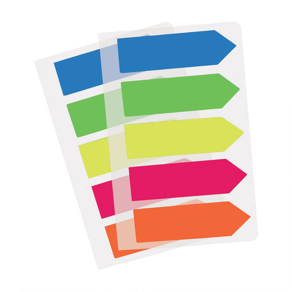 Clip-On Translucent Arrow Page Flags, Neon Assorted Colors, 1-3/4 x 15/32 in., 120 Count