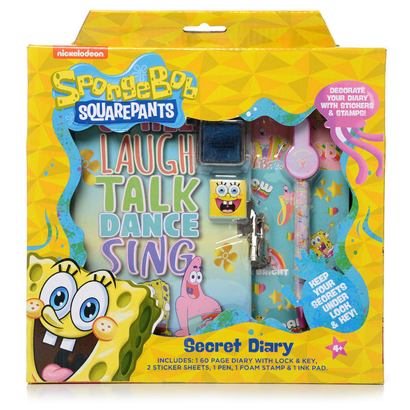 SpongeBob SquarePants Secret Diary Box Set with Lock and Key
