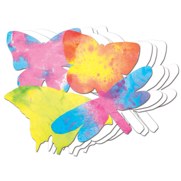 Color Diffusing Paper Butterflies, Pack of 48