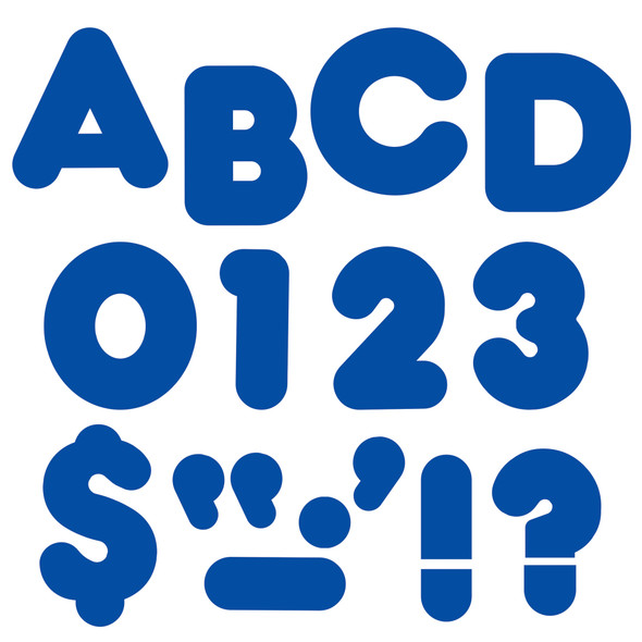 Royal Blue 4" Casual Uppercase Ready Letters