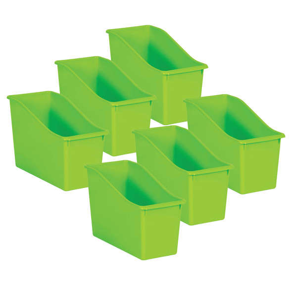 Lime Plastic Book Bin, Pack of 6