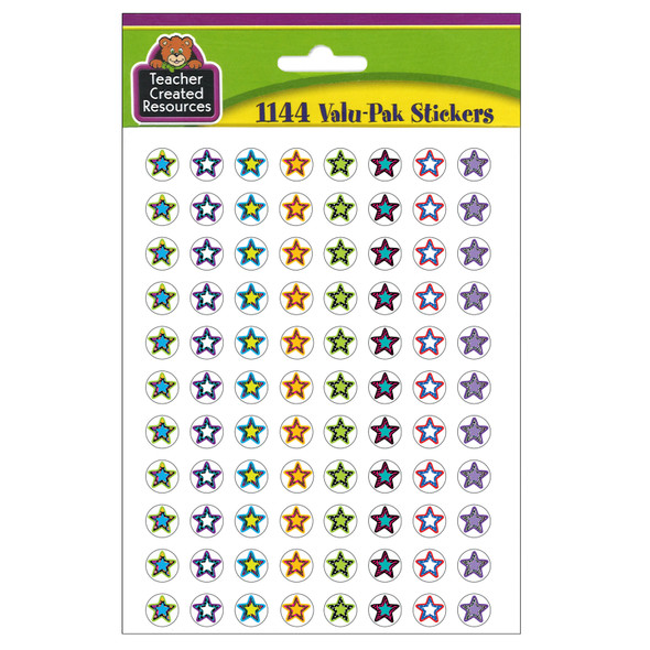 Fancy Stars 2 Mini Stickers Valu-Pak, Pack of 1144