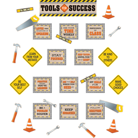 Under Construction Tools for Success Mini Bulletin Board Set