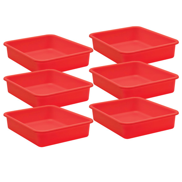 Red Large Plastic Letter Tray, Pack of 6