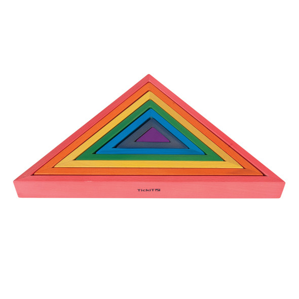 Wooden Rainbow Architect Triangles - Set of 7