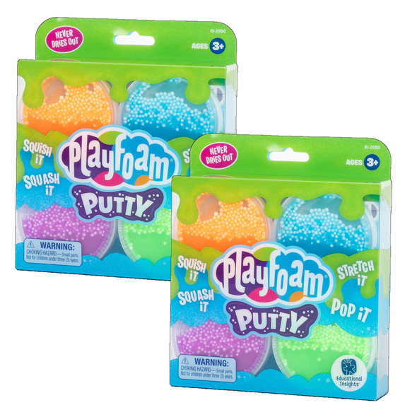 Playfoam Putty, 4 Per Pack, 2 Packs