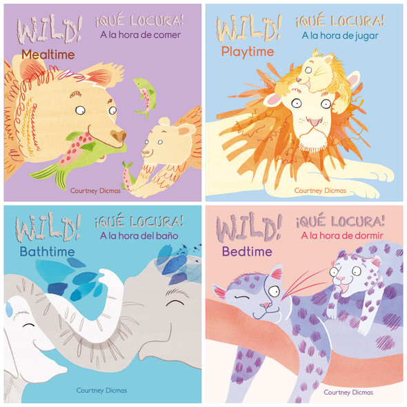 Wild! Bilingual Board Books, Set of 4