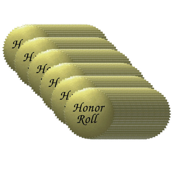Gold 2" Honor Roll Sticker, 50 Per Pack, 6 Packs