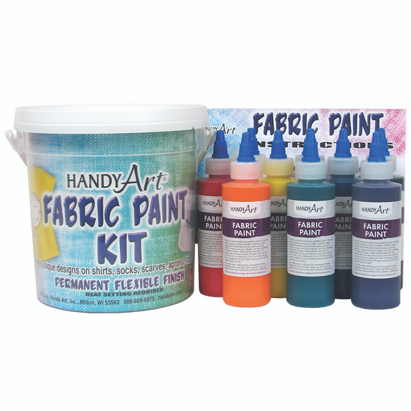 Fabric Paint Kit, Regular Colors, 4 oz. Bottles, 9 Count