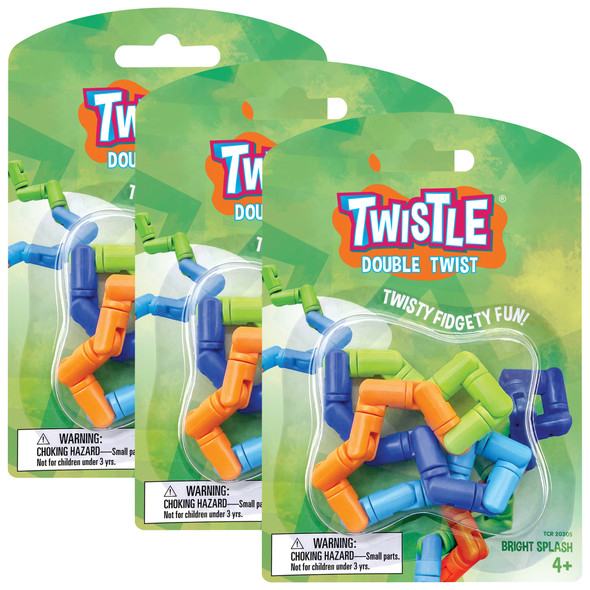 Twistle Double Twist, Bright Splash, Pack of 3
