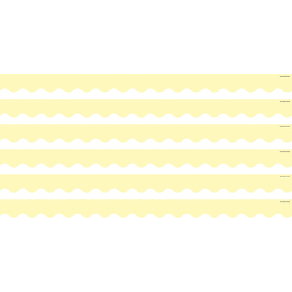 Pastel Yellow Scalloped Border Trim, 35 Feet Per Pack, 6 Packs