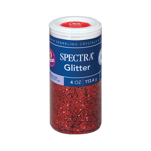 Glitter, Red, 4 oz., 1 Jar