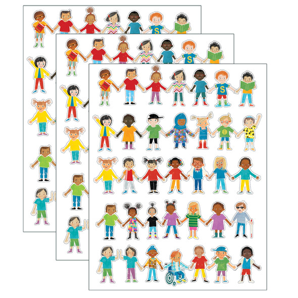 All Are Welcome Kids Cut-Outs, 36 Per Pack, 3 Packs