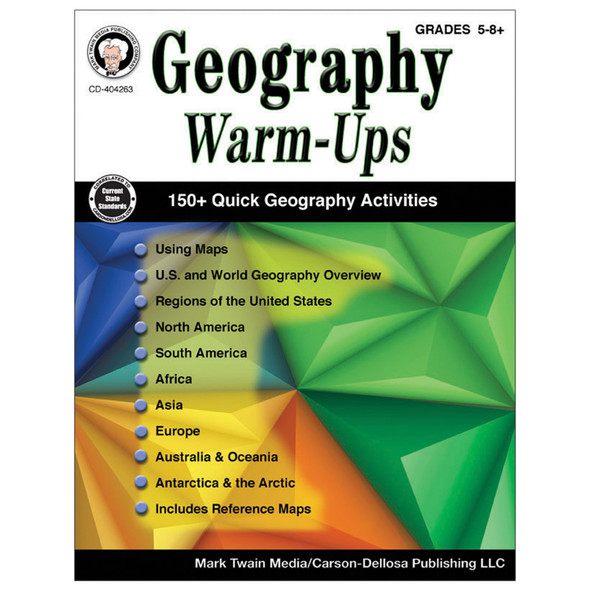 Geography Warm-Ups Resource Book, Grade 5-8, Paperback