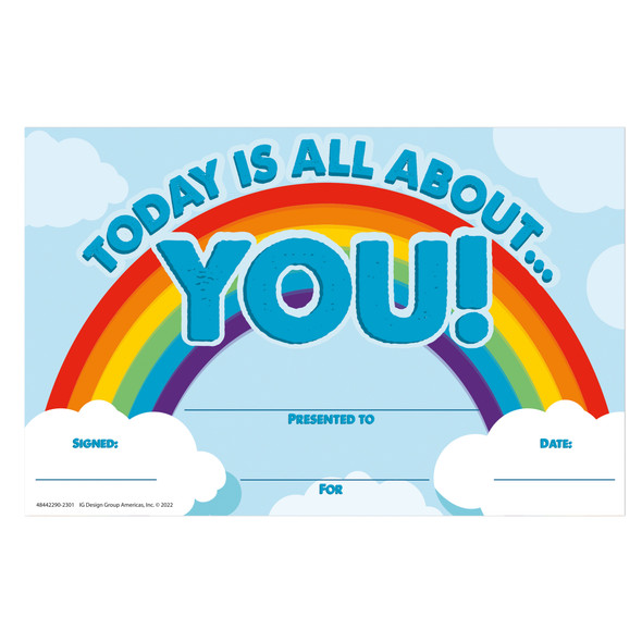 Today Is All About You Recognition Award, Pack of 36