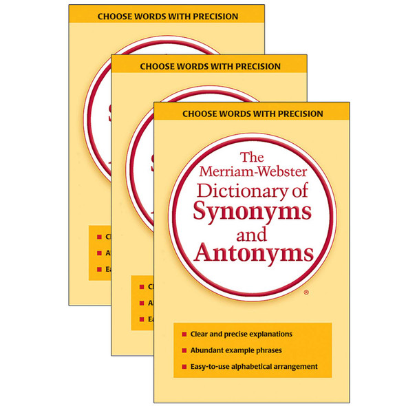 The Merriam-Webster Dictionary of Synonyms and Antonyms, Pack of 3