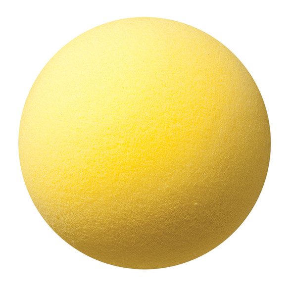 Uncoated Regular Density Foam Ball, 7", Yellow