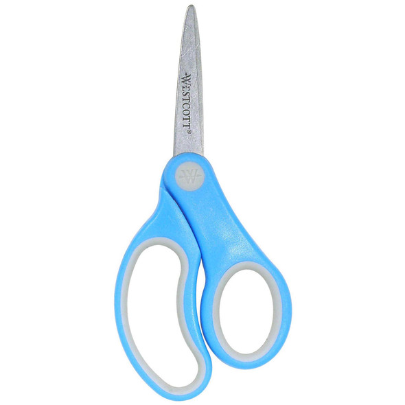 Soft Handle 5" Kids Scissors, Pointed, Assorted Colors (No Color Choice)