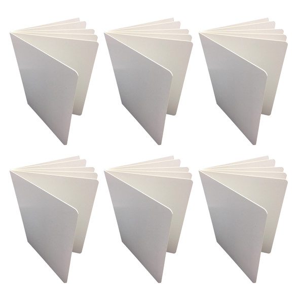 Blank Chunky Board Book, 6" x 8" Portrait, White, Pack of 6