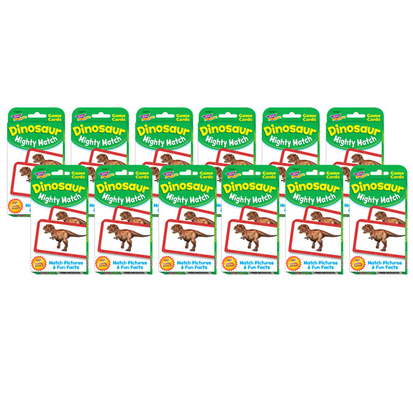 Dinosaur Mighty Match Challenge Cards, 12 Packs