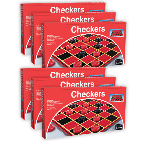 Checkers Game, Pack of 6 - PRE111212-6