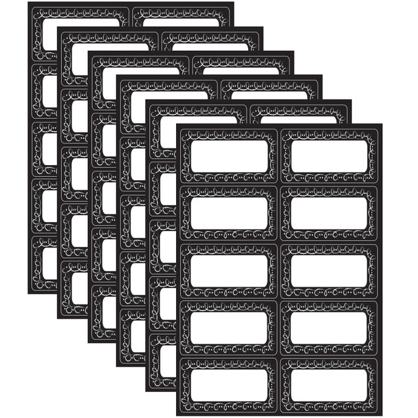 Die-Cut Magnetic Chalk Loop Labels/Nameplates, 10 Per Pack, 6 Packs - ASH19014-6