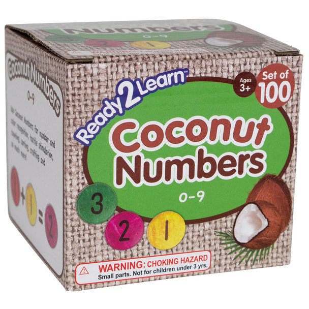 Coconut Numbers - Small - 0-9 - Set of 100 - CE-10006