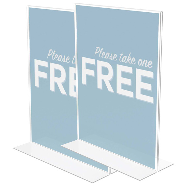 Classic Image Stand-Up Sign Holder, Portrait, Pack of 2 - DEF69201-2