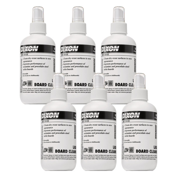 Dry Erase Board Cleaner, Spray Bottle, 8 oz., Pack of 6 - DIX94008-6