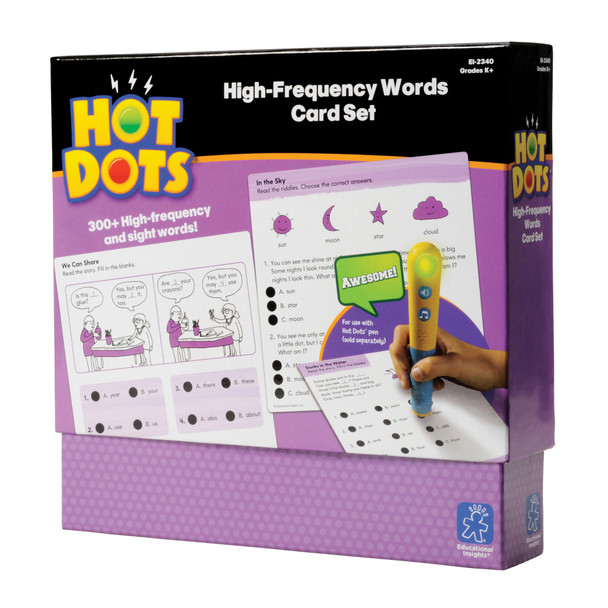 Hot Dots High-Frequency Words Card Sets, Grades K+, 40 Cards - EI-2340