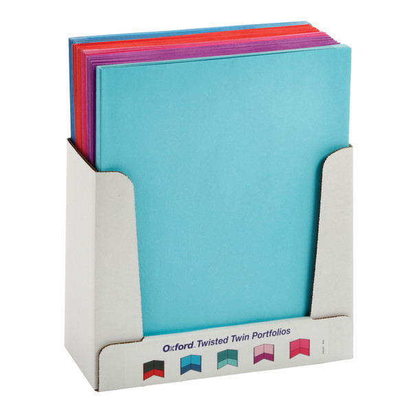 Twisted Twin Pocket Folders, Letter Size, Assorted, Pack of 50 - ESS52074-50