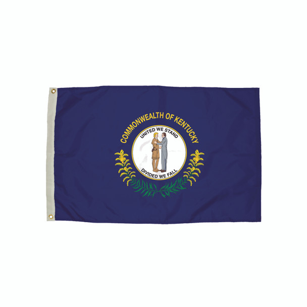 Durawavez Nylon Outdoor Flag with Heading & Grommets, Kentucky, 3ft x 5ft - FZ-2162051