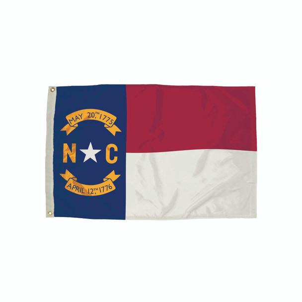 Durawavez Nylon Outdoor Flag with Heading & Grommets, North Carolina, 3ft x 5ft - FZ-2322051
