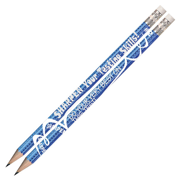 Sharpen Your Testing Skills Motivational Pencils, 12 Per Pack, 12 Packs - MUS2458D-12