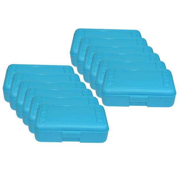 Pencil Box, Turquoise, Pack of 12 - ROM60208-12