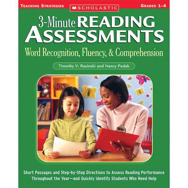 3 Minute Reading Assessments Word Recognition Gr 1-4 - SC-0439650895