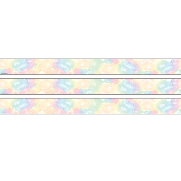 (3 Ea) Tie-dye Rolled Border Pastel Pop - TCR9155-3