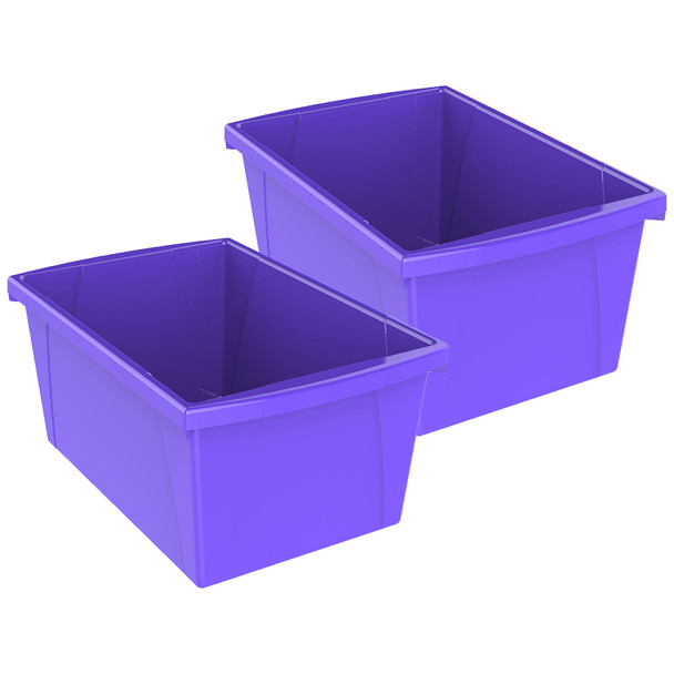 (2 Ea) Med Purple Class Storage Bin