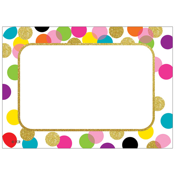 Confetti Name Tags/Labels, 36 Per Pack, 6 Packs - TCR5885-6