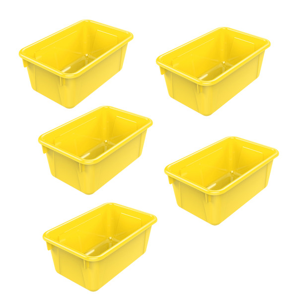 Small Cubby Bin, Yellow, Pack of 5
