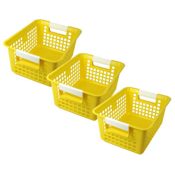 Tattle Book Basket, Yellow, Pack of 3
