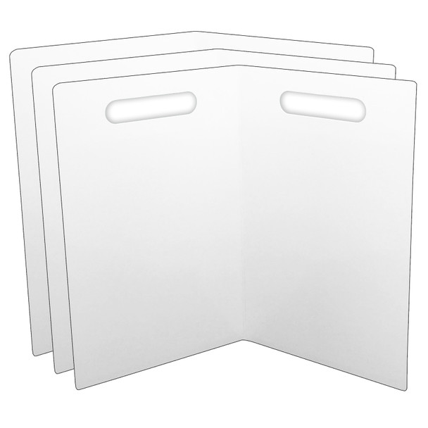 Folding Magnetic Whiteboard, White, Pack of 3 - ASH60000-3